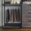 Wood Walk-In Closet System with Powder-Coated Metal Frame & Deep Storage
