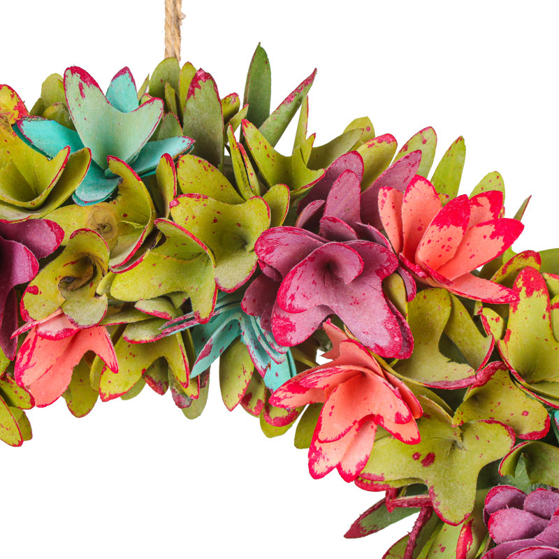 Couronne florale de printemps 18 po