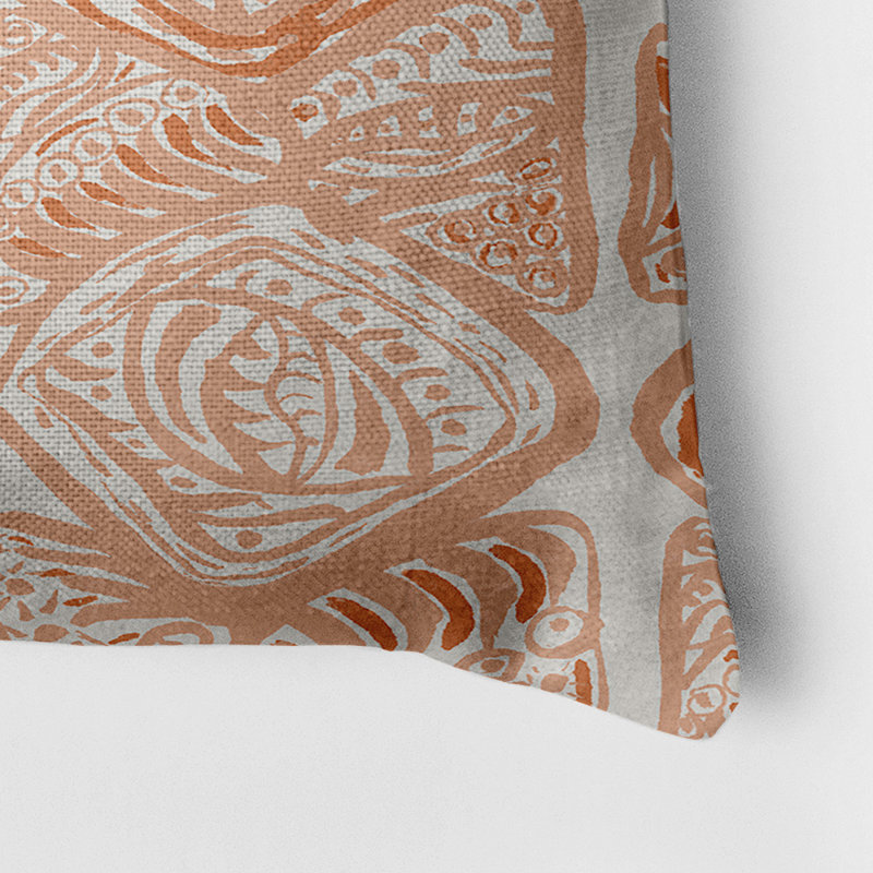 Housse de coussin rectangulaire d’extérieur/insert, Orangé