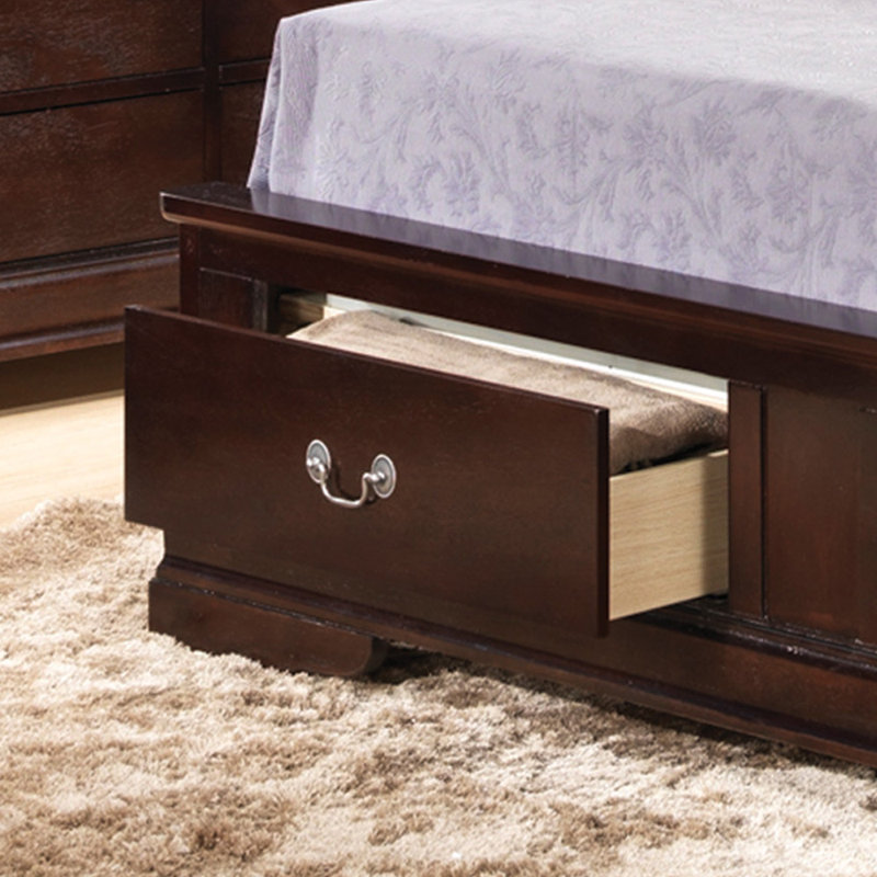 Louis Phillipe Standard Bed, Full, Champagne