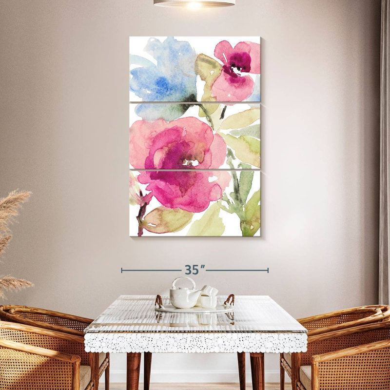 Avery Peaceful Florals I, 50" H x 32" W