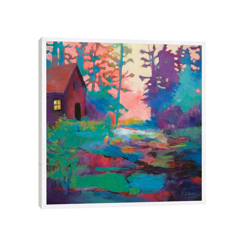 Quiet Afternoon by Kerri Blackman - Painting on Canvas, White Framed, 66.04cm H x 66.04cm W x 3.81cm D
