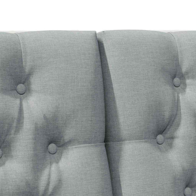 Solid Wood Headboard, King, Light Grey, White