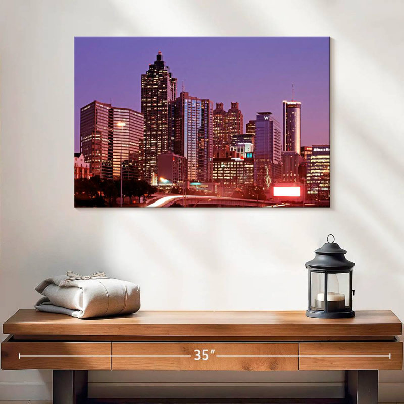 Crépuscule mauve Sireci d'Atlanta, H 16 po x l 24 po