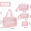 Clear Travel Toiletry Bags Set Of 4 – Waterproof PVC Makeup & Cosmetic Wash Bags With Dual Zips, Transparent Organiser Pouches For Women & Girls-121835179