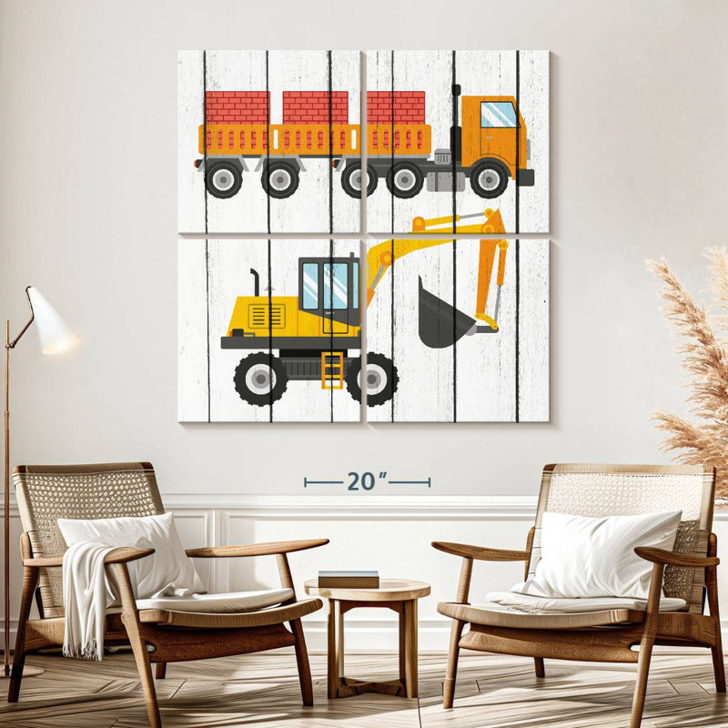 Ashelle tracteur et camions II, H 57 po x l 57 po