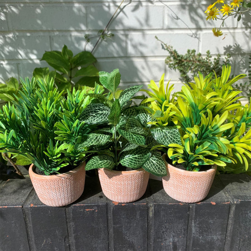 22cm Faux Plant in Terracotta Planter