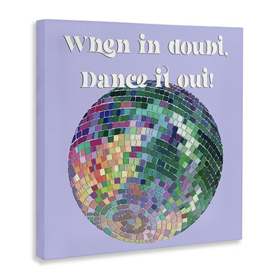 Dance It Out Phrase Canvas Wall Art by Regina Moore