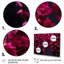 Fleurs roses et noires en cascade - Fuschia, art mural multi-panneaux