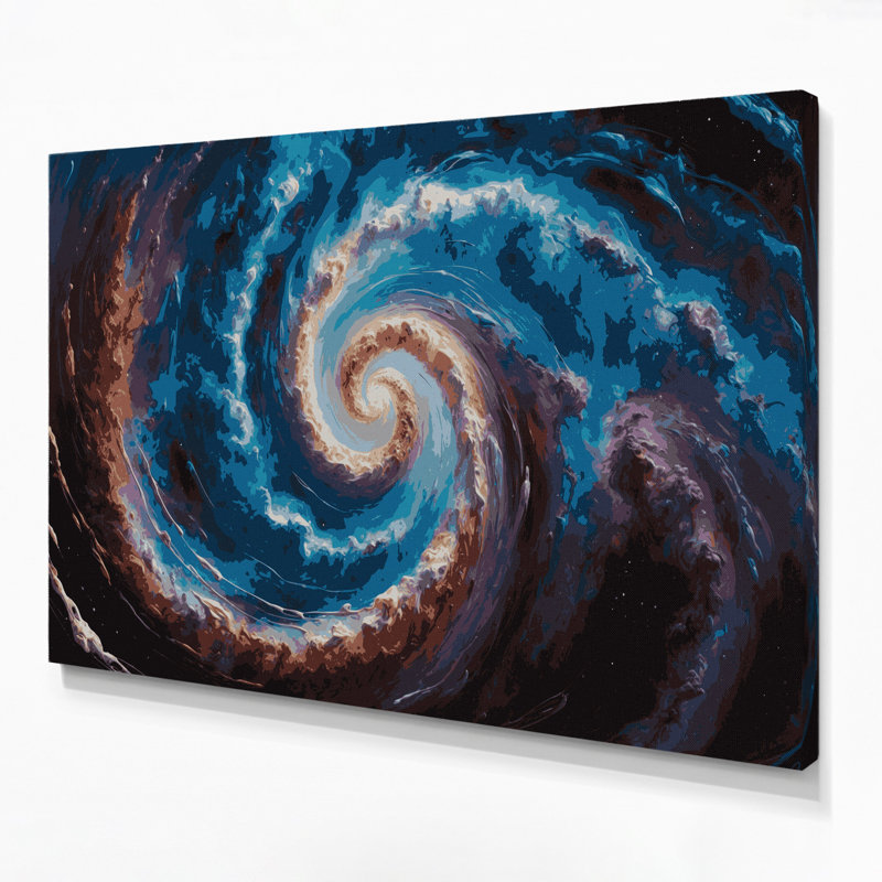 Space Crab Nebula Purple Canvas Wall Art, 11" H x 14" W