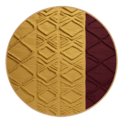 Machine Washable Trellis Brown Area Rug
