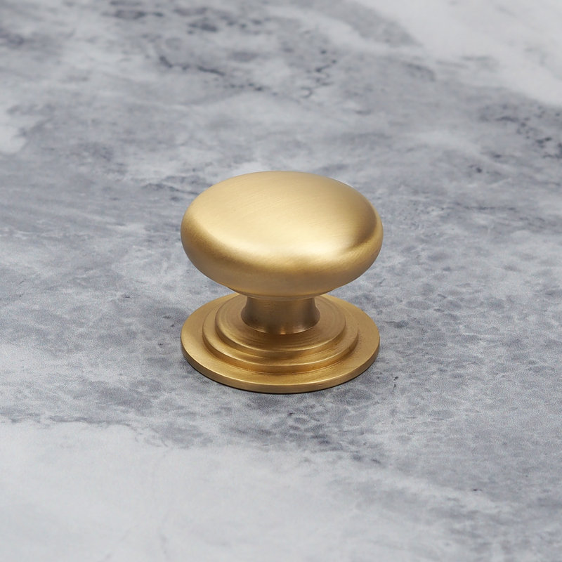 76mm Satin Brass Cup Handle, 38mm Knob
