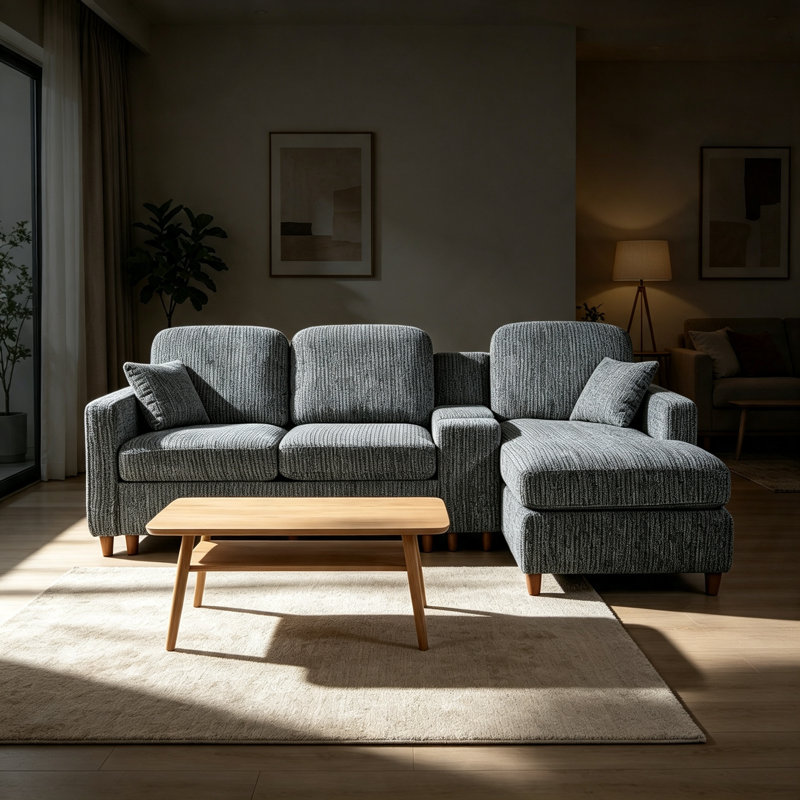 Canapé modulaire en forme de L de 82 po