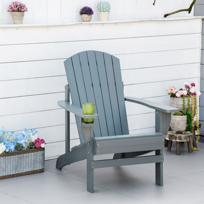Chaise Adirondack en bois massif Grazierville