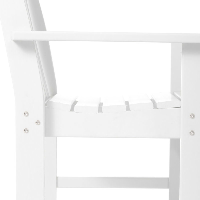 Laguna Poly 3-Piece Garden Arm Chair With Side Table, White
