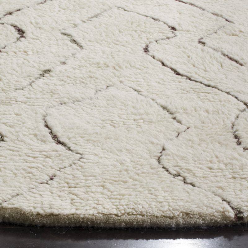 Tapis ivoire / multicolore noué à la main Mittler, Rectangle 3 pi x 5 pi
