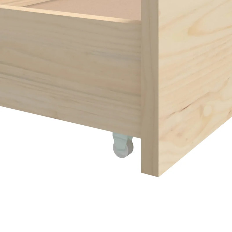 Addonis Solid Wood Drawers Bed, Wood