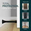 MEGA HANDLES Paquet de 2 taquets de porte à ressort en fer - Bouchon à ressort flexible antirouille 3,35 po avec embout en caoutchouc - Noir mat-131669875-131669876