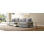 Canapé modulaire rembourré 3 places avec accoudoirs de rangement et console centrale-1608860396
