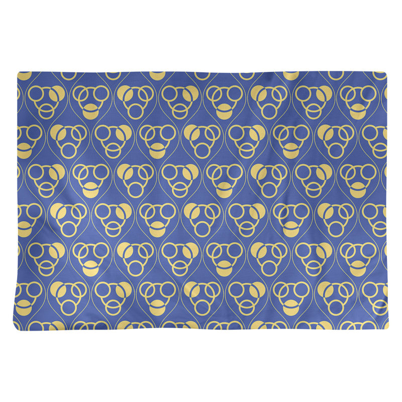Napperon en coton 18 "Classic, Bleu/jaune, polyester