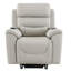 Fauteuil chauffant et chauffant en cuir synthétique gris clair