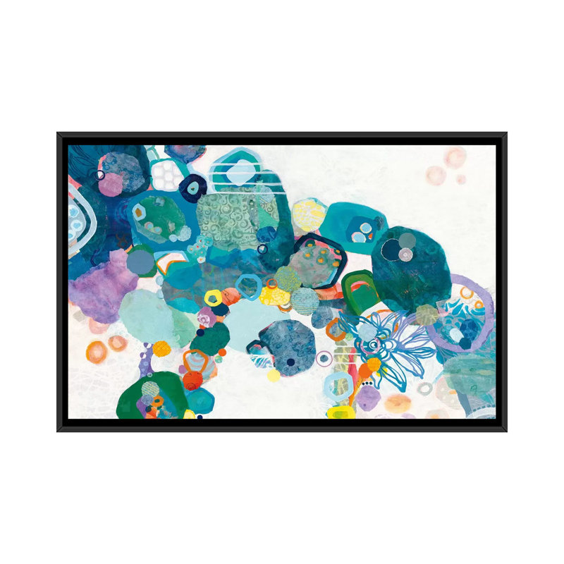 Impression sur toile tendue, "Bridging our différences", H 18 po x l 26 po x P 1,5 po, Toile avec cadre noir, Pas de tapis