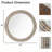 Wooden Farmhouse Round Wall Mirror