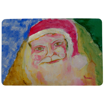 Tapis d'entrée / extérieur antidérapant Santa Face
