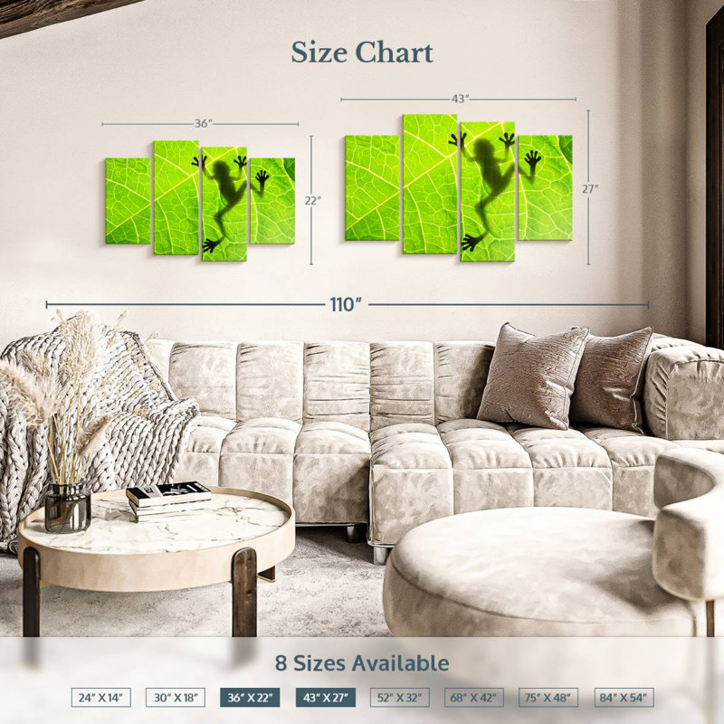 Brampt Frog Leaf Shadow, 27" H x 43" W