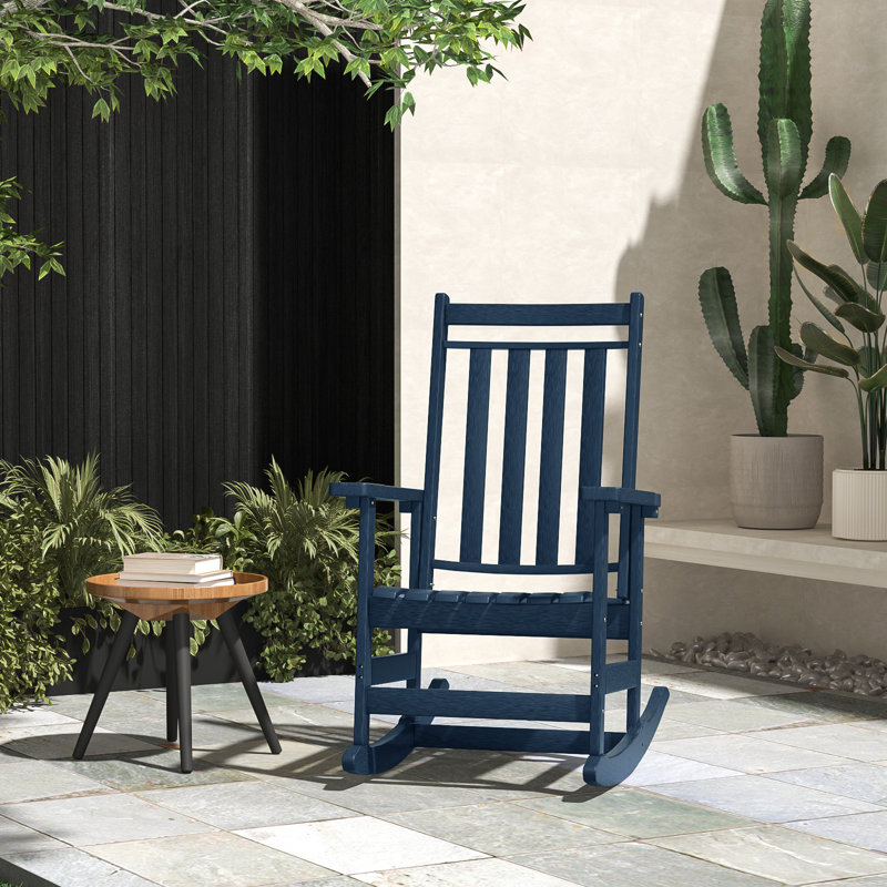 Chaises berçantes pour l'extérieur Hdpe, Marine, 1