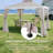 Sunjoy Soft Top Gazebo, Outdoor Patio Backyard Modern 2-Tier Steel Frame Gazebo with Mesh Netting-112511837-114723074