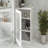 100% Solid Wood 16.5" Bathroom Cabinet with Frosted Glass Door and Adjustable Shelves-1066002747