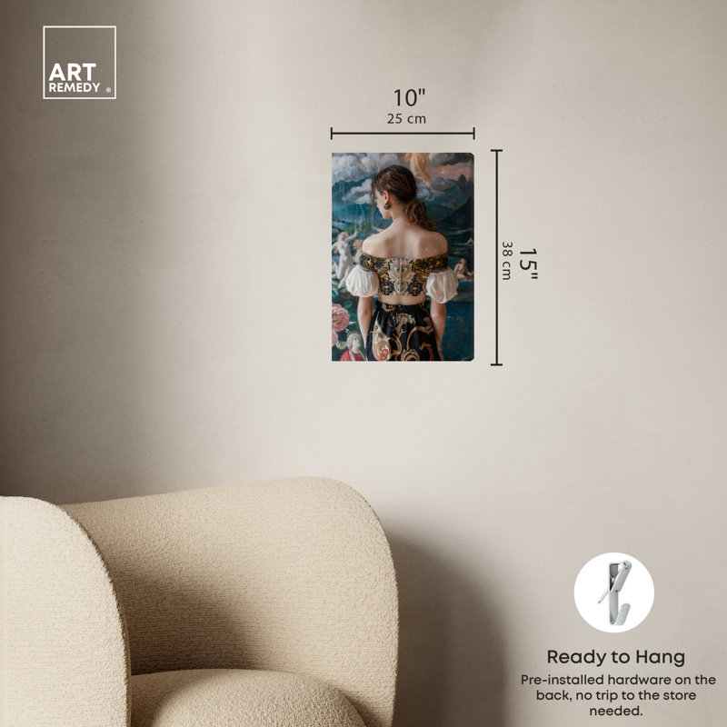 La naissance de Vénus, art mural mode et glam par Art Remedy, Toile tendue, H 15 po x l 10 po