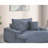 Chaise Lounge W 2/ Cup Holders USB Ports Gray Color Corduroy Wooden Legs Pillows Plush Couch Sofa Chaise-1356576531