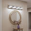 Applique murale moderne de salle de bain à DEL, 4 lumières, fini chrome poli, 66 cm (26 po), à placer au-dessus d'un miroir.-1443369490-1443369516