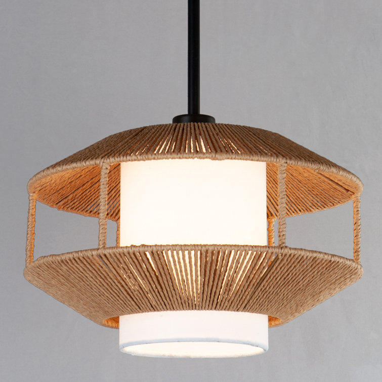 Luminaire suspendu en rotin 1 lumière Burle