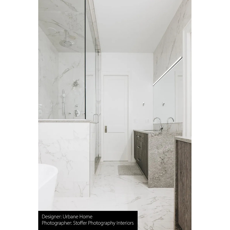 Stix Plus 1 - Light LED Bath Bar, Bright Satin Aluminum