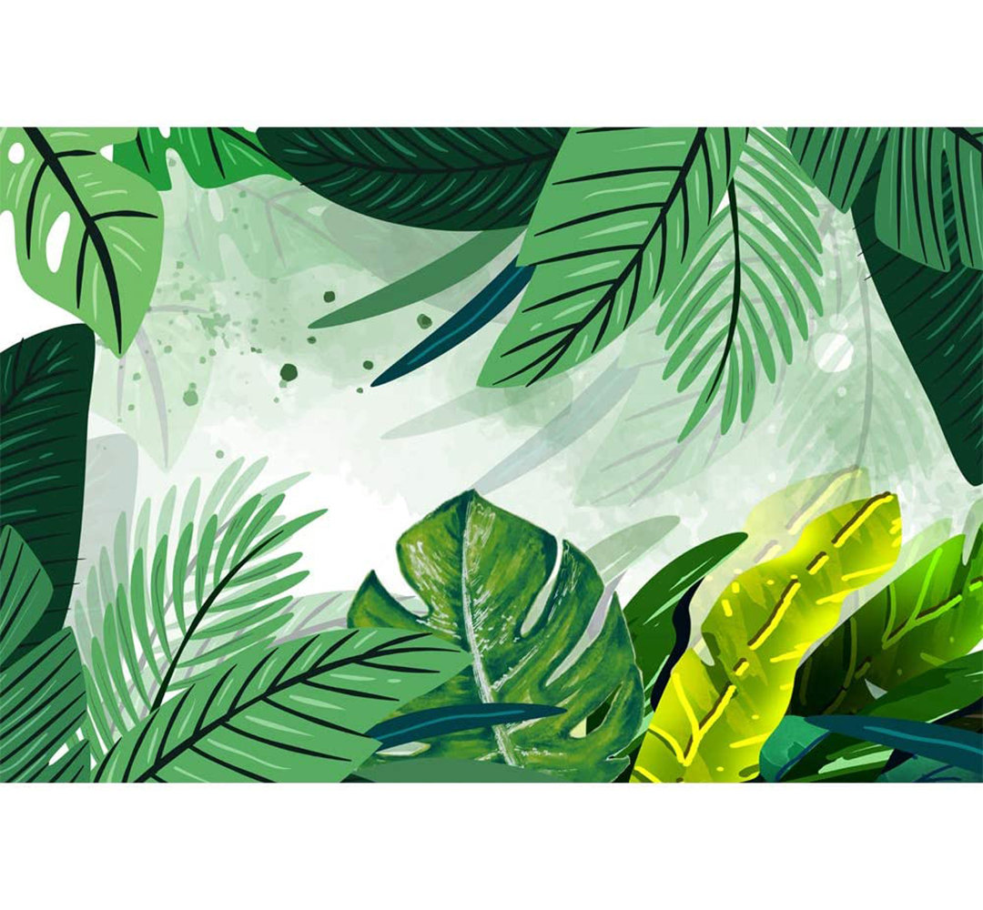 Tropical Leaf Peel & Stick Floral Border IDEA4WALL 