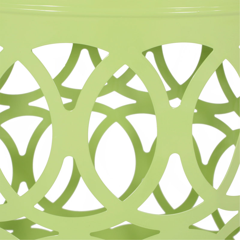 Charmante table de bout d'extérieur en métal au design moderne et durable, Vert