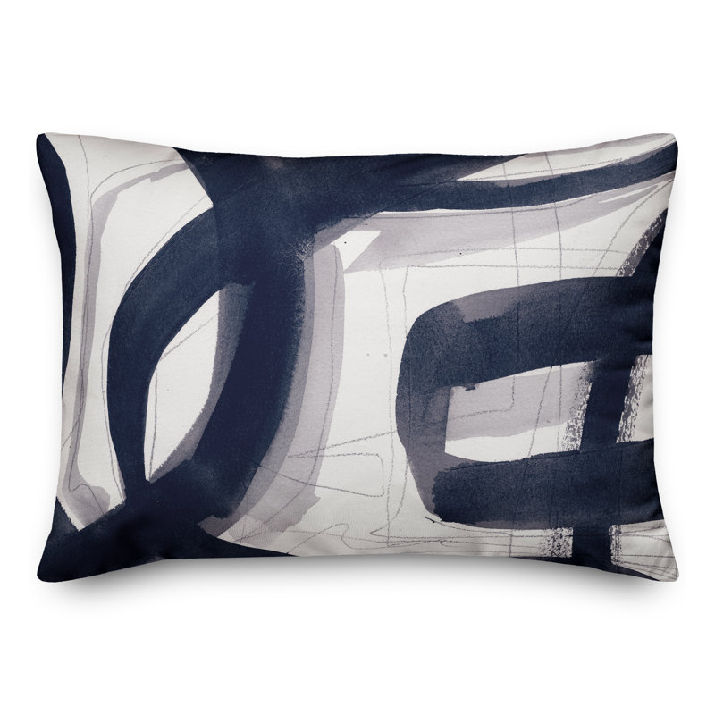  Outdoor Rectangular Pillow Cover & Insert, Navy