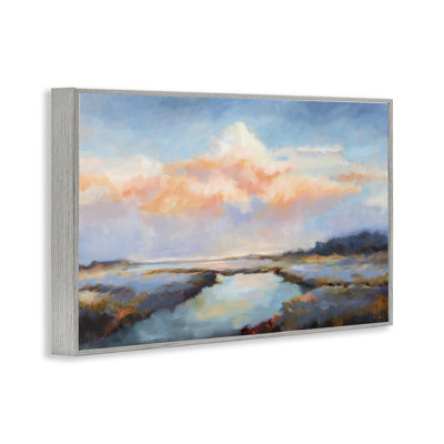  «River with Pastel Clouds», art de la giclée encadrée par Odile