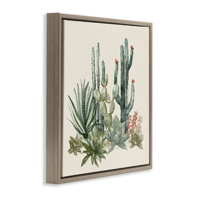 Cadre flottant Mojave Green Succulents, design par Nan