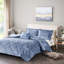 Édredon double / grand en velours bleu pervenche - Literie de luxe et coussin décoratif lavable en machine-125073521