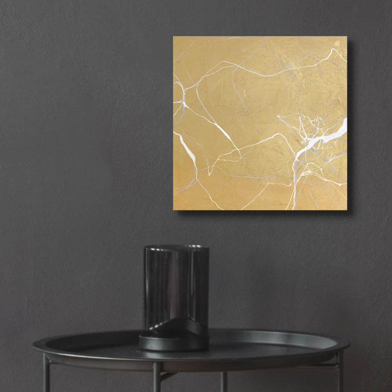  «Gold Marble Variation» par Design Fabrikken, art mural en acrylique, 12 po x 12 po