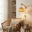Pacitte Modern Farmhouse Wicker Plug In Bamboo Wall Sconce With Switch-lantern Basket Rattan Lampshade