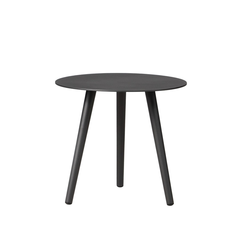17.7" Round Side Table, Black