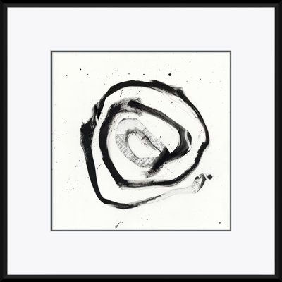 Black and White Abstract No. 3 by David Phoenix - Picture Frame Painting on Paper