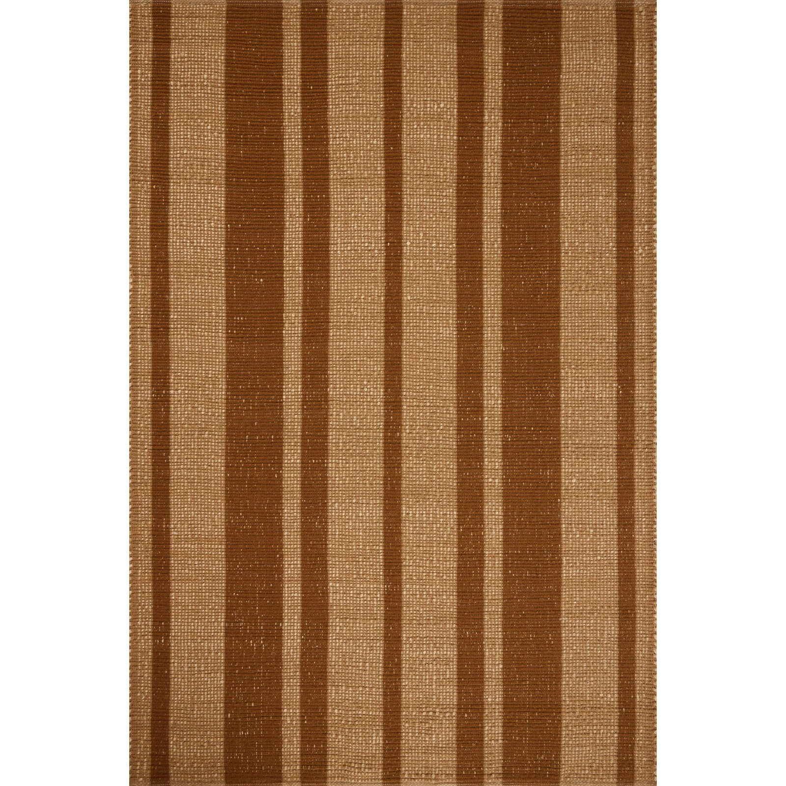 Leanne Ford x Loloi Weatherstaff Cinnamon / Natural Area Rug, Rectangle 5' x 7'6"