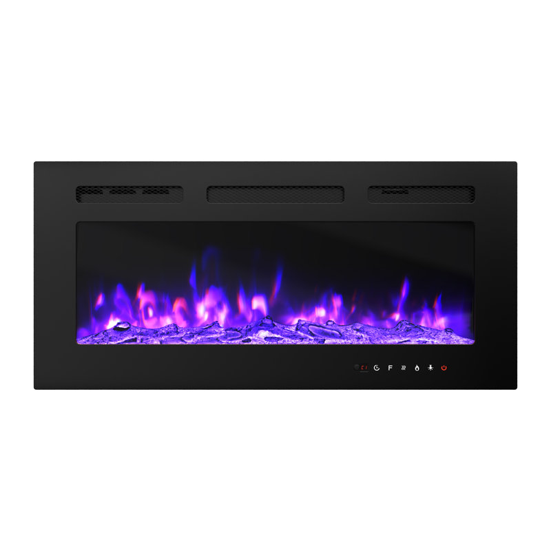 Aalisa 36.02'' W Black Electric Fireplace