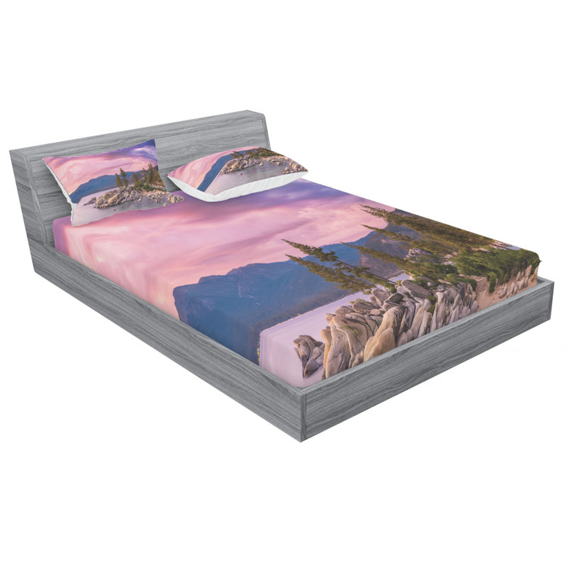 Microfiber Sheet Set, Queen Sheet Set with Fitted Sheet